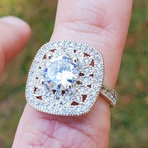 Jewelry - Costume Party Diamond 925 Silver Ring Size 5.5